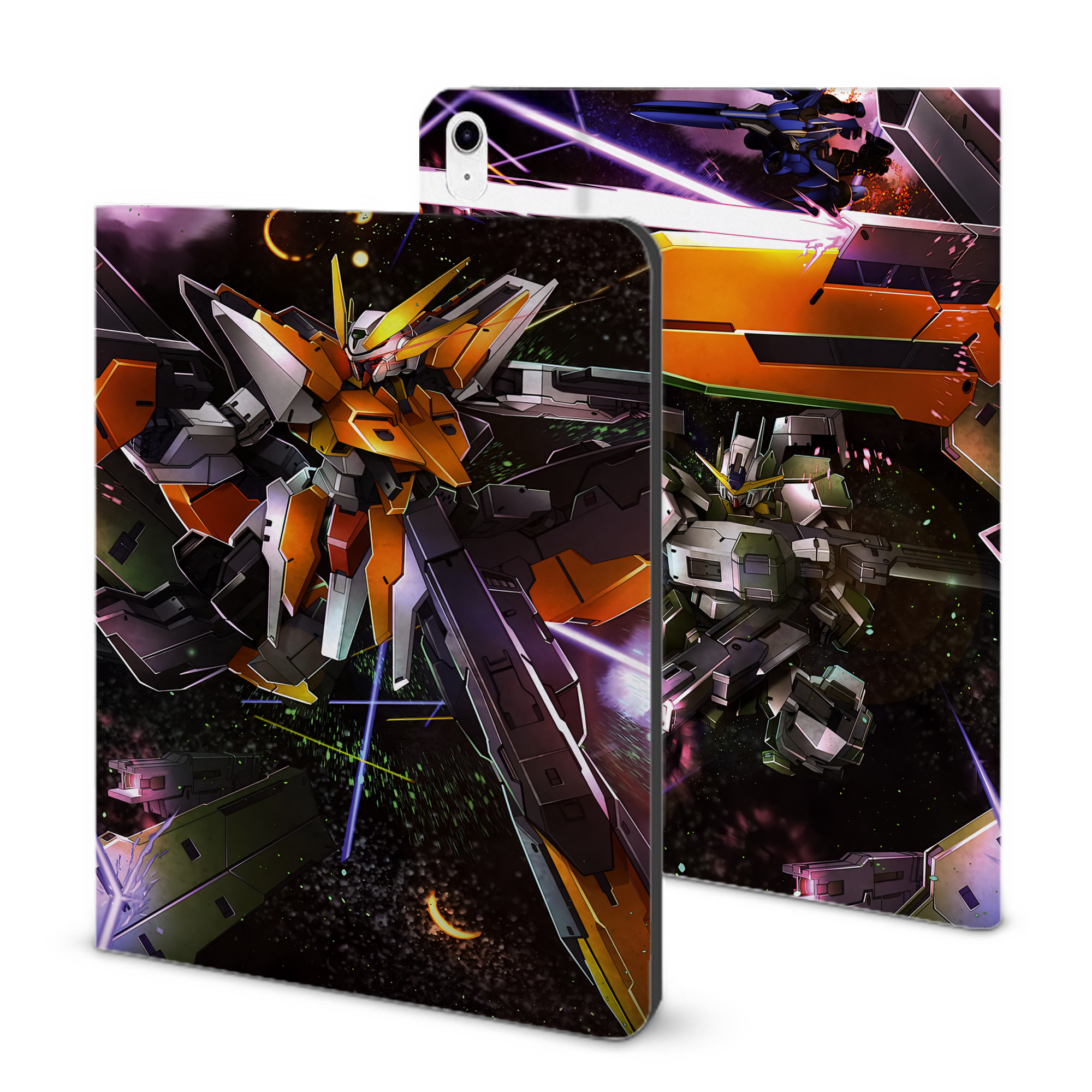 （画像用） 機動戦士ガンダム Mobile Suit Gundam IPad ケース ブック型 PUレザー TPU 耐衝撃 軽量 薄型 ペン収納なし 全面保護 IPad 各モデル対応